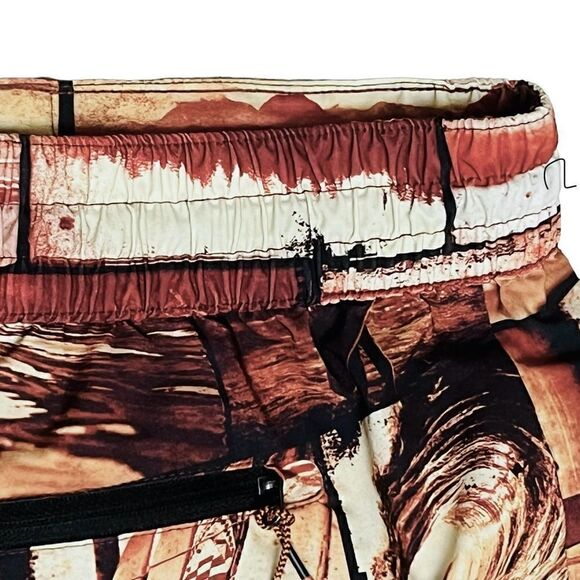 Far West Surf 🏄 Palms Sunset Tropical Board Swim Trunk Sz L NWOT - Picture 5 of 10